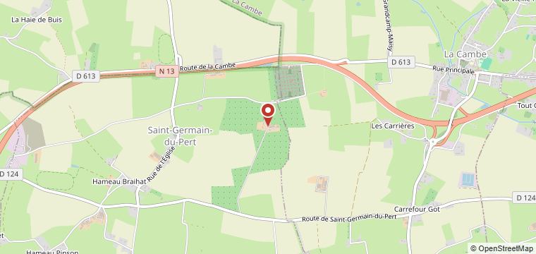 Standortkarte des Weinkellers Vergers de Romilly in Saint-Germain-du-Pert (Normandie)